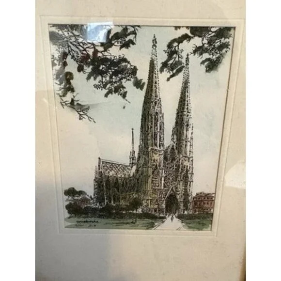 2 Vienna Austria Landmark Frame Prints Votivkitche And Mozart Monument 5x7's - Picture 3 of 11